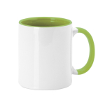 Keramische mok met gekleurd handvat en binnenkant, 350ml Sublim Color kleur lichtgroen  negende weergave