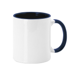 Keramische mok met gekleurd handvat en binnenkant, 350ml Sublim Color kleur marineblauw  negende weergave