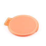 Goedkope op maat gemaakte opvouwbare make-up spiegel Singleview kleur oranje derde weergave