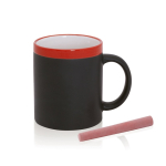 Schoolbord keramische mok met krijt 350ml Chalk kleur rood  negende weergave