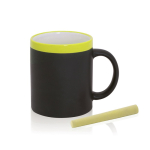 Schoolbord keramische mok met krijt 350ml Chalk kleur geel  negende weergave