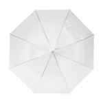 Transparante reclame paraplu met logo Ø98 Blanc kleur wit