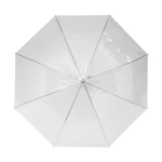 Transparante reclame paraplu met logo Ø98 Blanc kleur wit