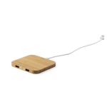 Natura Square Bamboe draadloze opladers bedrukken kleur hout  negende weergave