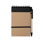 Notitieblok bedrukken met kartonnen pen A6 vellen EcoSpiral kleur zwart  negende weergave