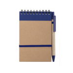 Notitieblok bedrukken met kartonnen pen A6 vellen EcoSpiral kleur blauw  negende weergave