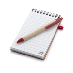 Notitieblok bedrukken met kartonnen pen A6 vellen EcoSpiral kleur rood zevende weergave