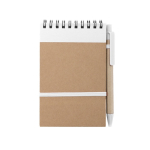 Notitieblok bedrukken met kartonnen pen A6 vellen EcoSpiral kleur wit  negende weergave