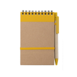 Notitieblok bedrukken met kartonnen pen A6 vellen EcoSpiral kleur geel  negende weergave
