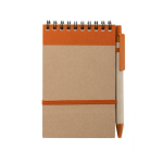 Notitieblok bedrukken met kartonnen pen A6 vellen EcoSpiral kleur oranje  negende weergave