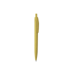 Goedkope eco pen met drukknop en blauwe inkt Fiber kleur geel  negende weergave