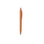 Goedkope eco pen met drukknop en blauwe inkt Fiber kleur oranje  negende weergave