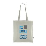 Goedkope katoenen tassen met lange handvatten 105 g/m2 Organic met afdrukgebied