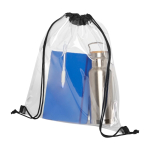 Transparante rugzak met gekleurde touwtjes Transparant kleur zwart tweede weergave