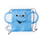 Rugzakken met trekkoord en dierenmotief Animals kleur lichtblauw  negende weergave