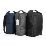 Basic Rolltop-rugzak met logo gerecycled AWARE™ Rolltop kleur donkergrijs algemene weergave