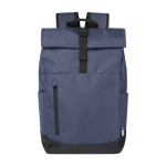 Rugzak met grijze en zwarte gevoerde afwerking 15,6'' Fintech kleur marineblauw tweede weergave voorkant