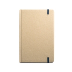 Gerecycled A5 notitieboek met elastische band EcoNote kleur marineblauw tweede weergave