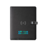Schrijfmap met draadloze oplader A5 Wireless Charger met afdrukgebied