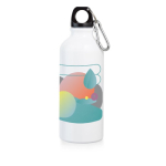 Aluminium flessen, personaliseerbaar met afbeelding 400ml Cruiser Sublim kleur wit afbeelding met logo