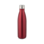Vacuüm geïsoleerde stalen fles met metalen dop 500ml Satin kleur rood