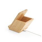 Oplader met mobiele telefoonhouder en bamboe potloodhouder Bureau kleur naturel tweede weergave