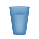 Herbruikbaar plastic evenementenbeker 300 ml kleur doorzichtig blauw