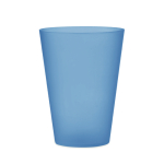 Herbruikbaar plastic evenementenbeker 300 ml kleur doorzichtig blauw