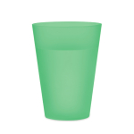 Herbruikbaar plastic evenementenbeker 300 ml kleur doorzichtig groen
