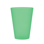 Herbruikbaar plastic evenementenbeker 300 ml kleur doorzichtig groen