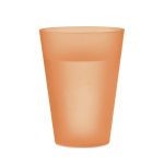 Herbruikbaar plastic evenementenbeker 300 ml kleur doorzichtig oranje