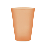 Herbruikbaar plastic evenementenbeker 300 ml kleur doorzichtig oranje