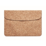 Kurken laptophoes met magnetische sluiting 14” Cork kleur beige