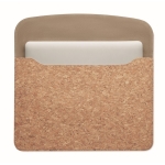 Kurken laptophoes met magnetische sluiting 14” Cork kleur beige tweede weergave