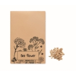 Bloemzaden in kraft envelop Flower Seed Bee kleur beige