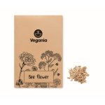 Bloemzaden in kraft envelop Flower Seed Bee kleur beige hoofdweergave