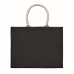 Boodschappen- of strandtas met korte handvatten Jute Ibiza kleur zwart