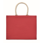 Boodschappen- of strandtas met korte handvatten Jute Ibiza kleur rood derde weergave