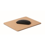 Kurken muismat met logo en draadloze oplader Wireless Cork kleur beige zevende weergave