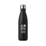 Waterfles Inox City 750 ml kleur zwart met afdrukgebied
