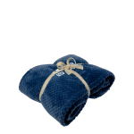 Polyester deken voor levering aan klanten van 240 gr/m2 Pineapple kleur marineblauw met afdrukgebied