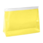 Gekleurde transparante PVC toilettas met ritssluiting Zip kleur geel