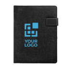 A4 Schrijfmap met magnetische sluiting A4 Brief kleur donkergrijs met afdrukgebied