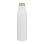Stalen drinkflessen met bamboe stop 600ml Avenue Park kleur wit