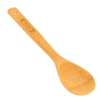 Natuurlijke bamboe salade-lepel kleur hout afbeelding met logo