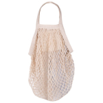 Katoenen mesh tas van organisch katoen 100 g/m2 kleur beige eerste weergave