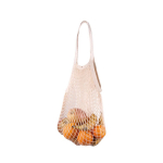 Katoenen mesh tas van organisch katoen 100 g/m2 kleur beige tweede weergave