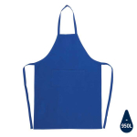 Duurzame schort met logo 180 g/m2 Cosmopolitan Eco kleur blauw vierde weergave
