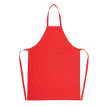 Duurzame schort met logo 180 g/m2 Cosmopolitan Eco kleur rood tweede weergave
