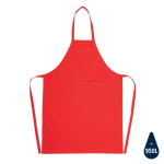Duurzame schort met logo 180 g/m2 Cosmopolitan Eco kleur rood vierde weergave